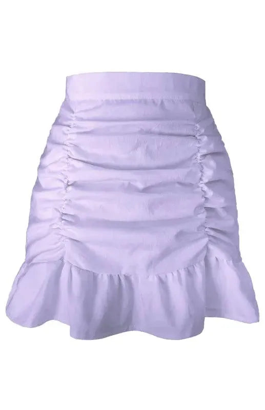 High Waisted Pleated Ruffle Mini Skirt for Women - Trendy A-Line Summer Skirt with Elastic Waistband | Perfect for Parties, Dates & Casual Outfits