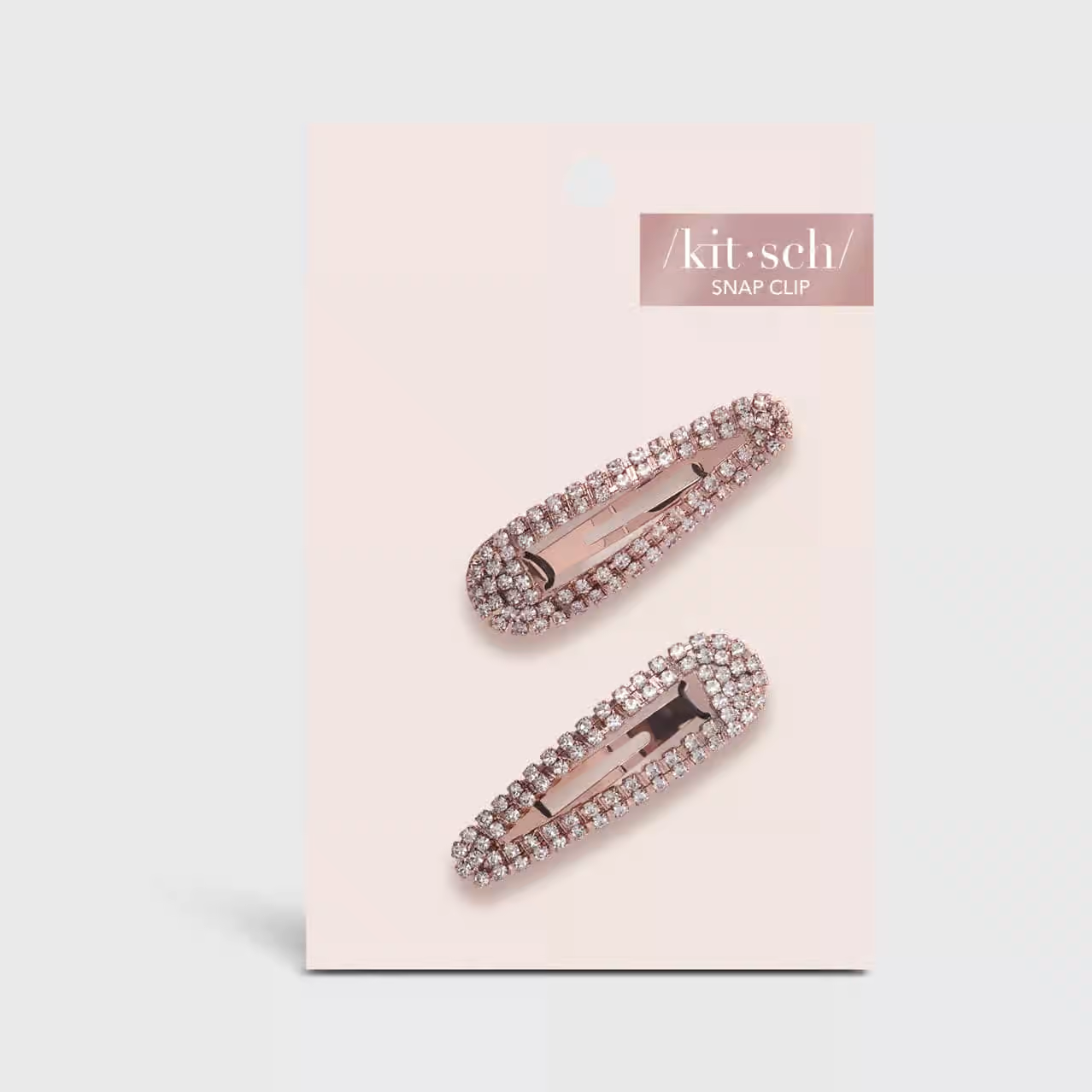 Mini Rhinestone Bobby Pins Set of 2 - Rose Gold Hair Clips for Women | Wedding, Prom, Party & Everyday Hair Accessories