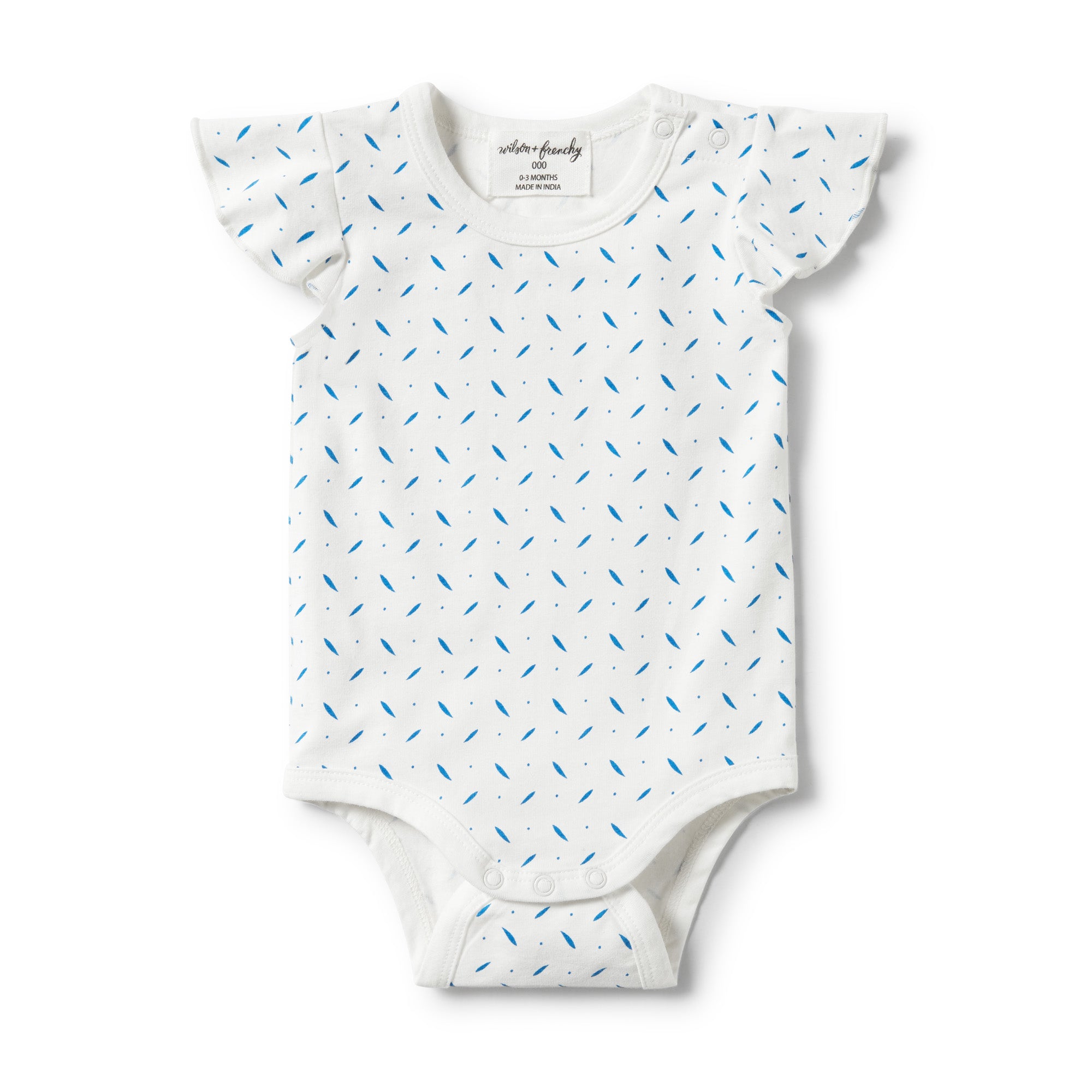 DROPLET FLUTTER SLEEVE BODYSUIT for Women - Soft Stretchy Comfortable Bodysuit Top - Perfect for Casual Wear, Layering & Everyday Outfits