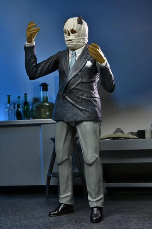 Universal Monsters Ultimate Invisible Man Action Figure - Collectible Toy for Horror Fans, Halloween Decor & Movie Memorabilia Display
