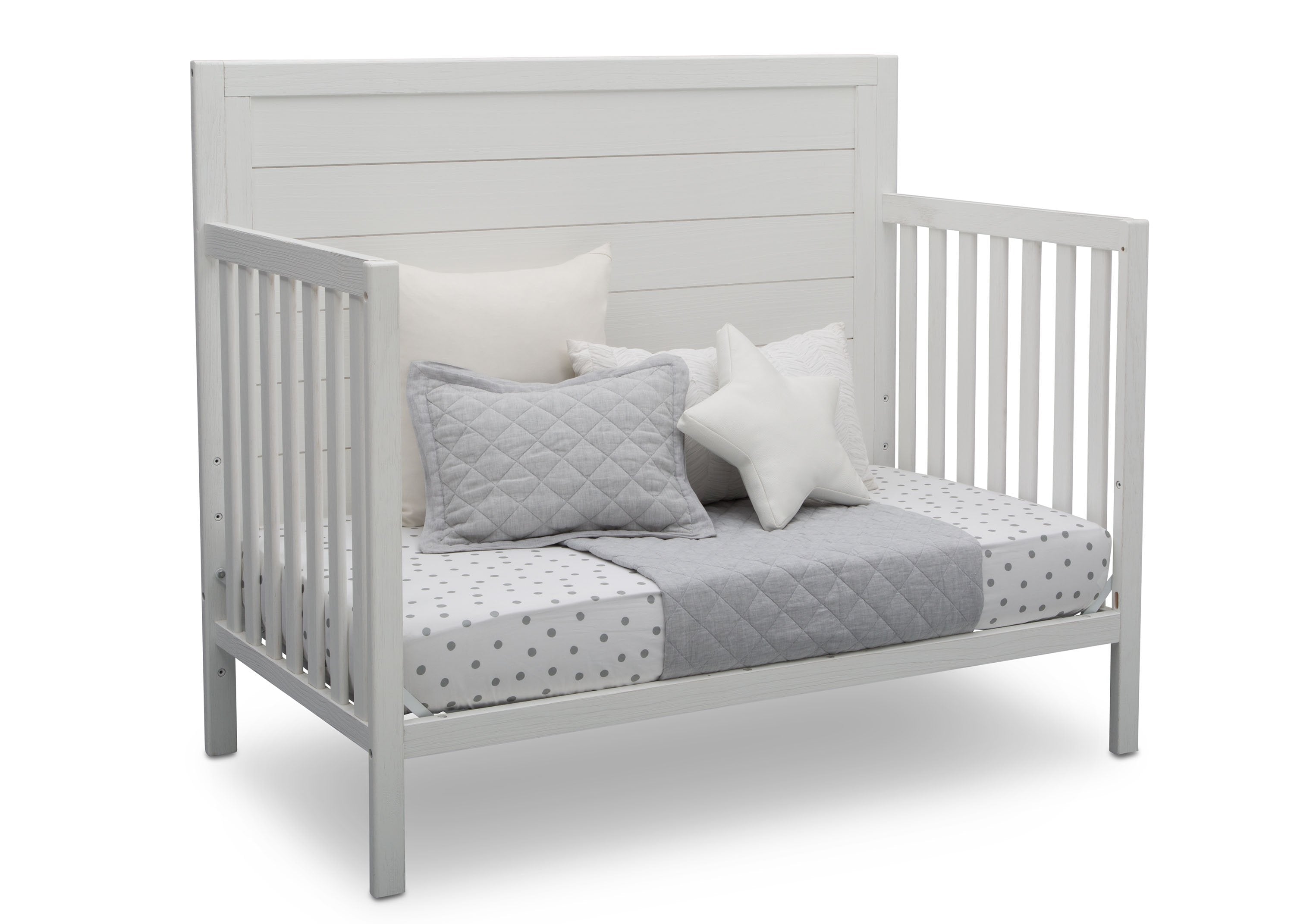 Cambridge 4-in-1 Convertible Baby Crib - Toddler Bed & Daybed with Mattress - Nursery Furniture for Boys & Girls - Perfect for Bedrooms, Daycare & Guest Rooms