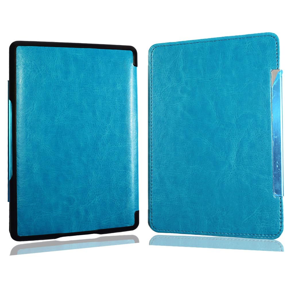 Thinnest & Lightest Slim PU Leather Cover for Kindle 5 & Kindle 4 - Sky Blue | Perfect for Reading, Travel & Daily Protection