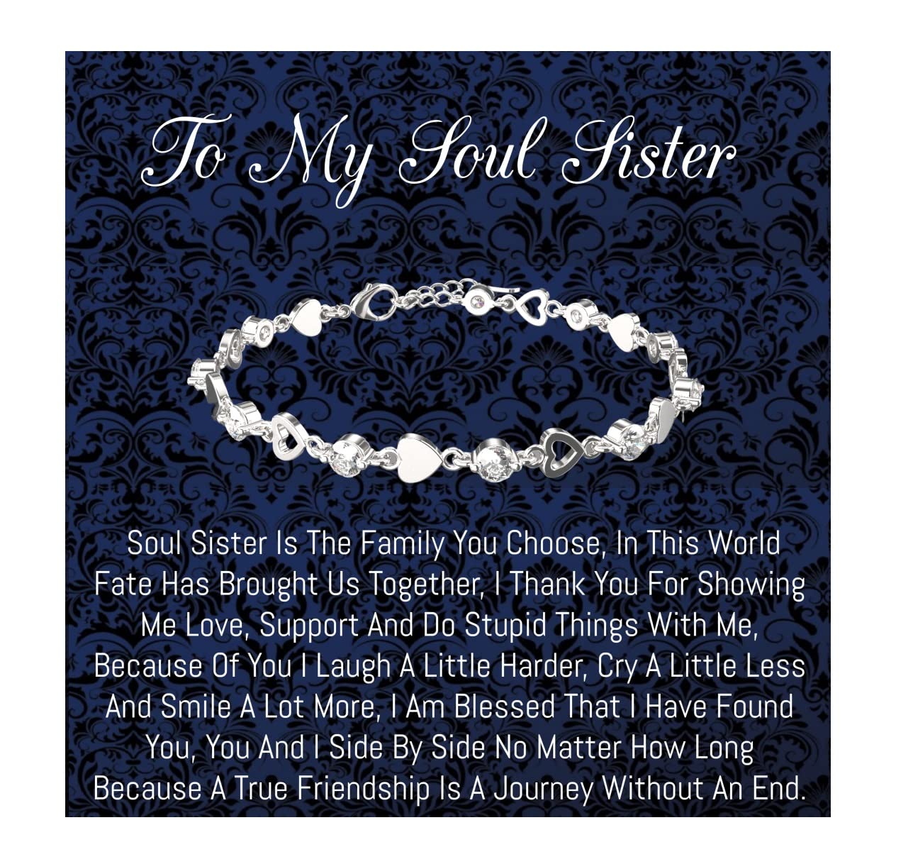 Soul Sister Jewelry Gifts for Best Friends - Personalized Birthday & Holiday Presents for Women - Perfect for Anniversaries, Christmas, and Sisterhood Celebrations