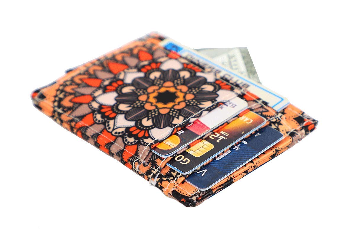 RFID Blocking Credit Card Holder for Women - Stylish & Secure Wallet with Star Anise Flower Design | Perfect for Travel, Shopping & Everyday Use