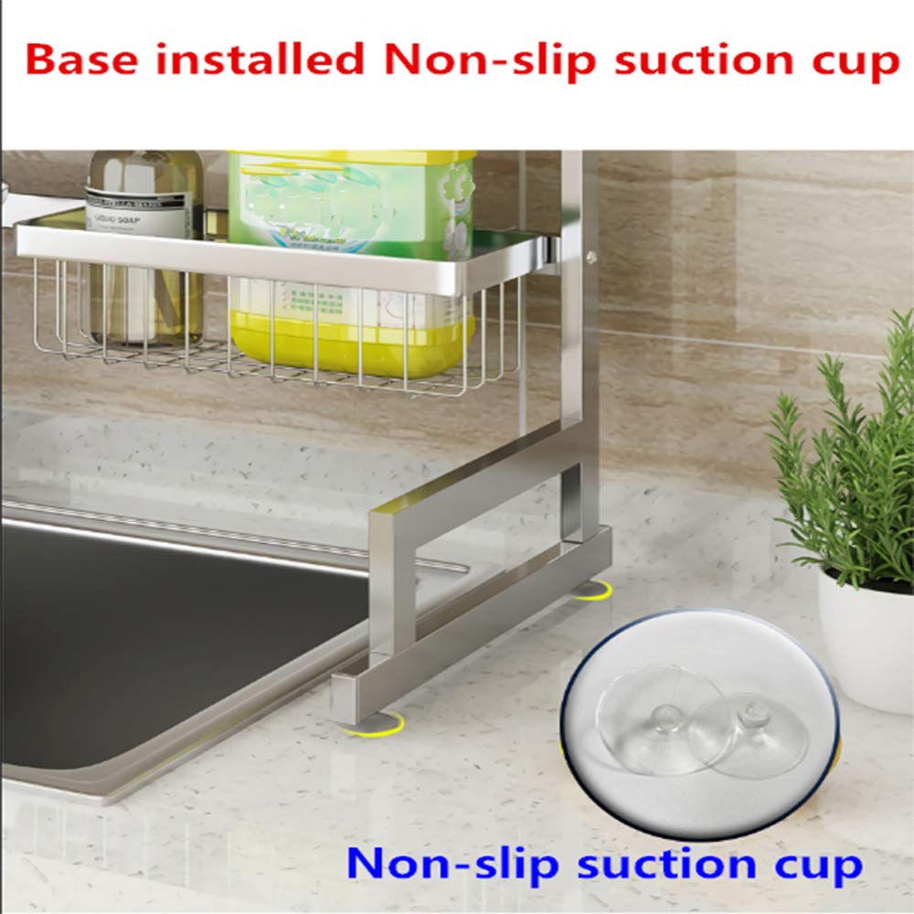Premium Stainless Steel Dish Drying Rack for Kitchen Sink | Space-Saving Utensil Holder & Countertop Organizer | Fits Sinks Up to 33.5 Inches | Perfect for Small Kitchens, Apartments & RV Living