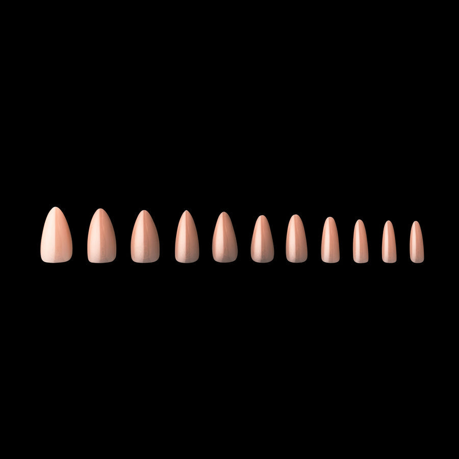 Apres Gel X Nail Tips - Lila Stiletto Short (150 Pcs) | Neutral Nude Press On Nails for Salon & DIY Manicure | Perfect for Weddings, Parties & Everyday Wear