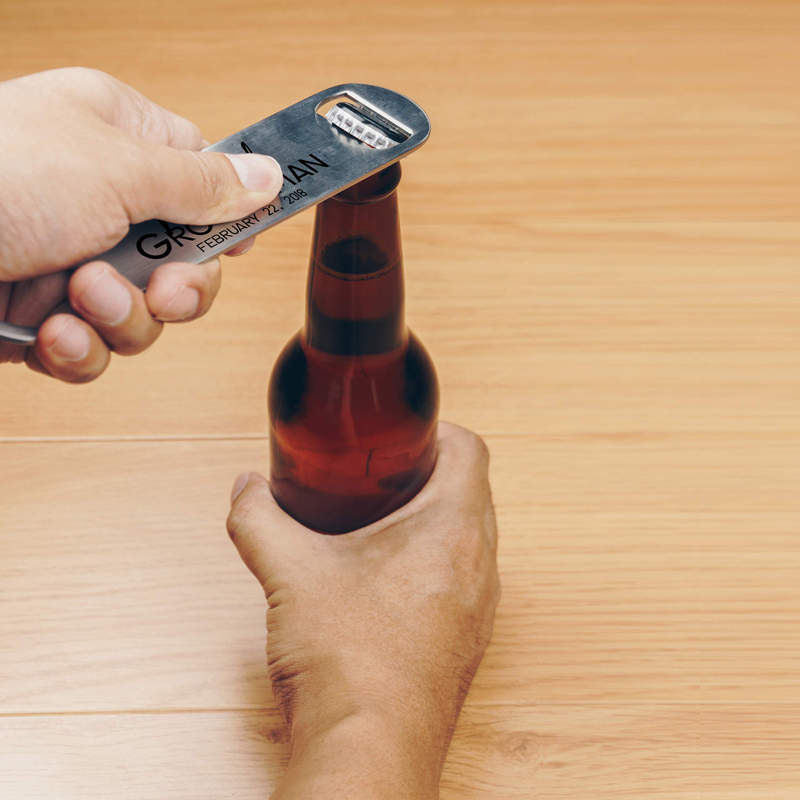 Personalized Stainless Steel Bottle Openers Set of 6 - Unique Groomsmen & Bridesmaid Gifts for Weddings - Best Man, Bachelor Party & Bridal Shower Accessories - Perfect for Wedding Celebrations, Anniversary Gifts & Party Favors