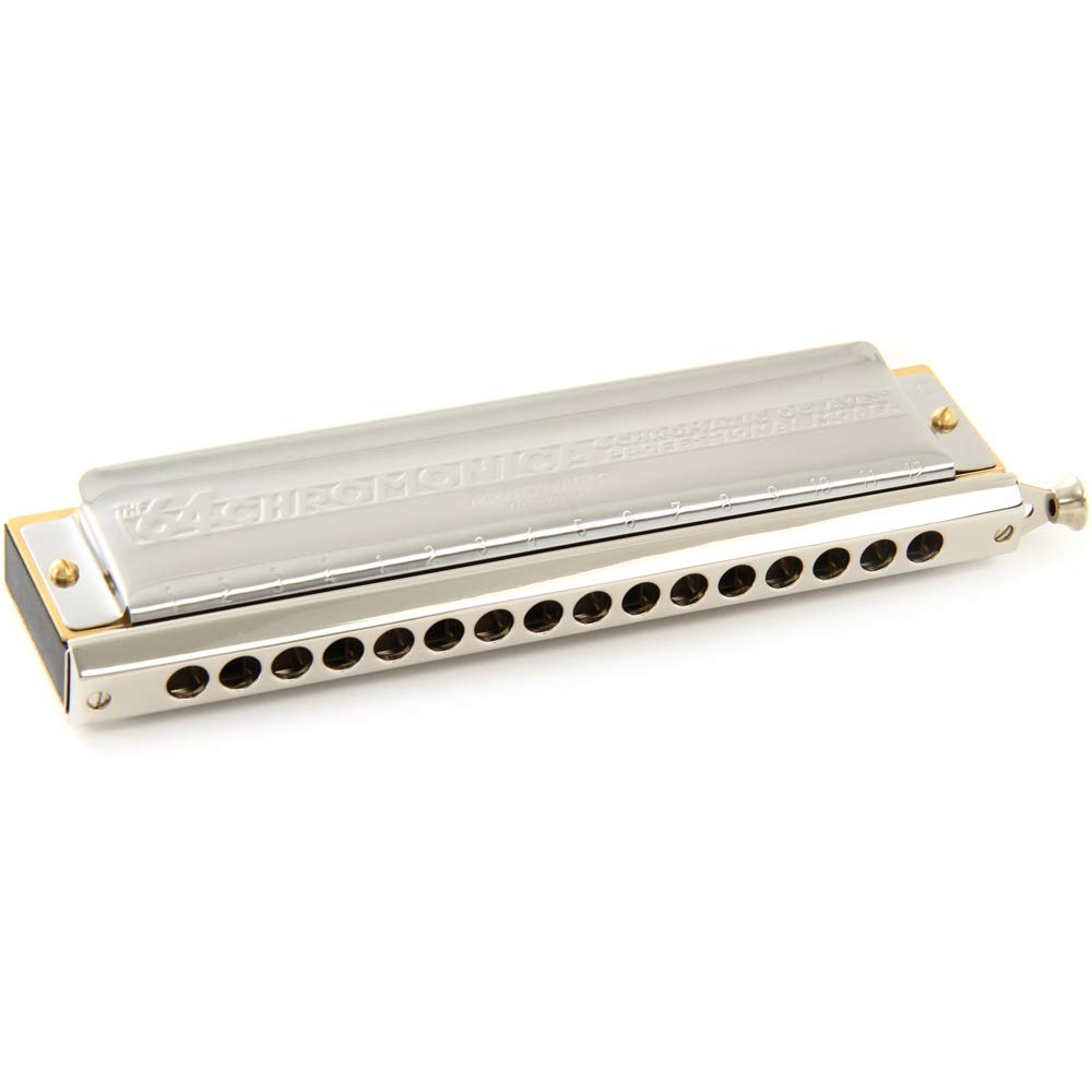 Hohner 64 Chromonica Chromatic Harmonica in Key of C - Professional 16 Hole Harmonica for Musicians & Beginners - Perfect for Jazz, Classical & Blues Performances