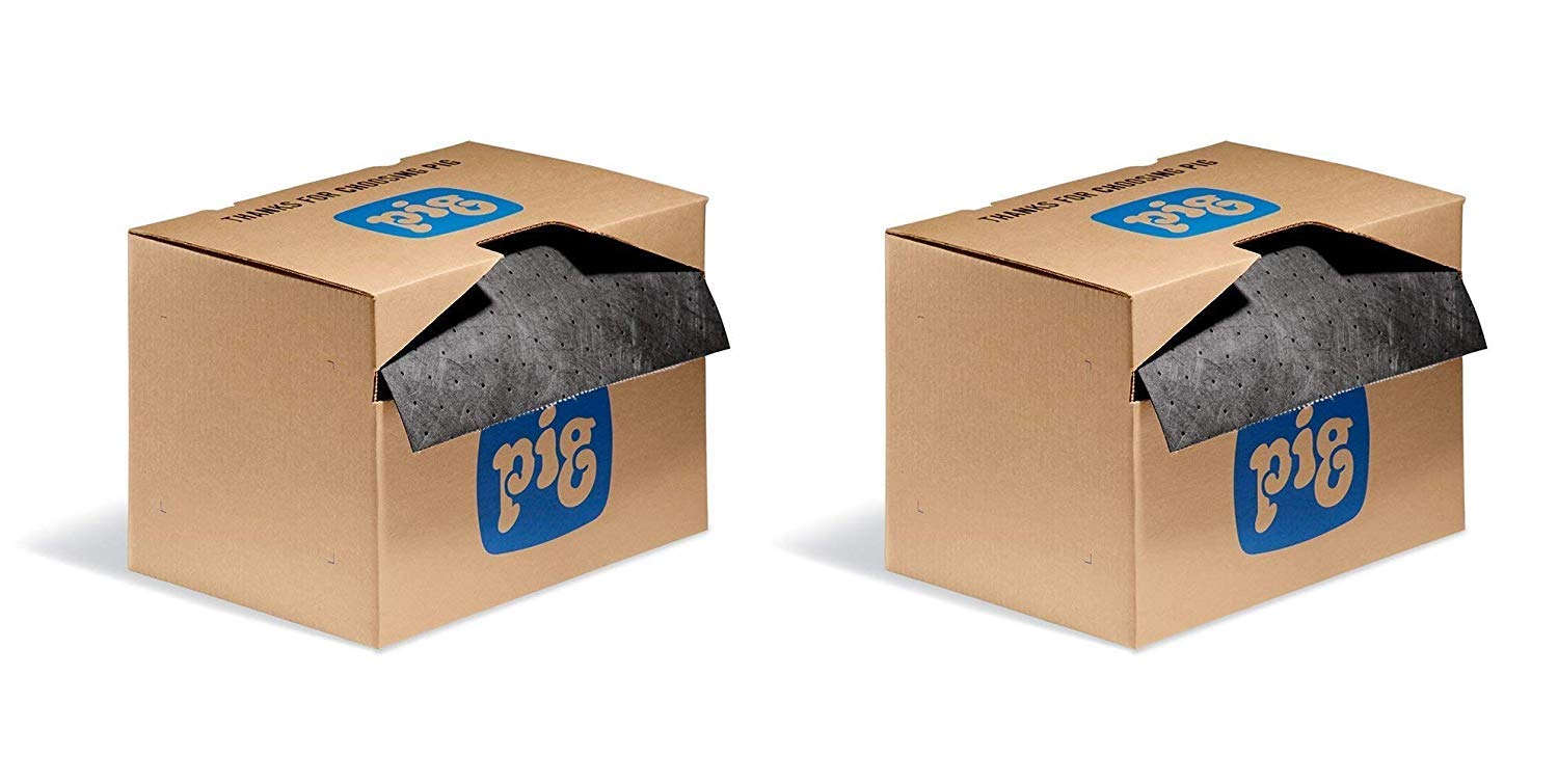 New Pig Mat Roll in Dispenser Box - Super Absorbent 9 Gallon Capacity, 150' x 15