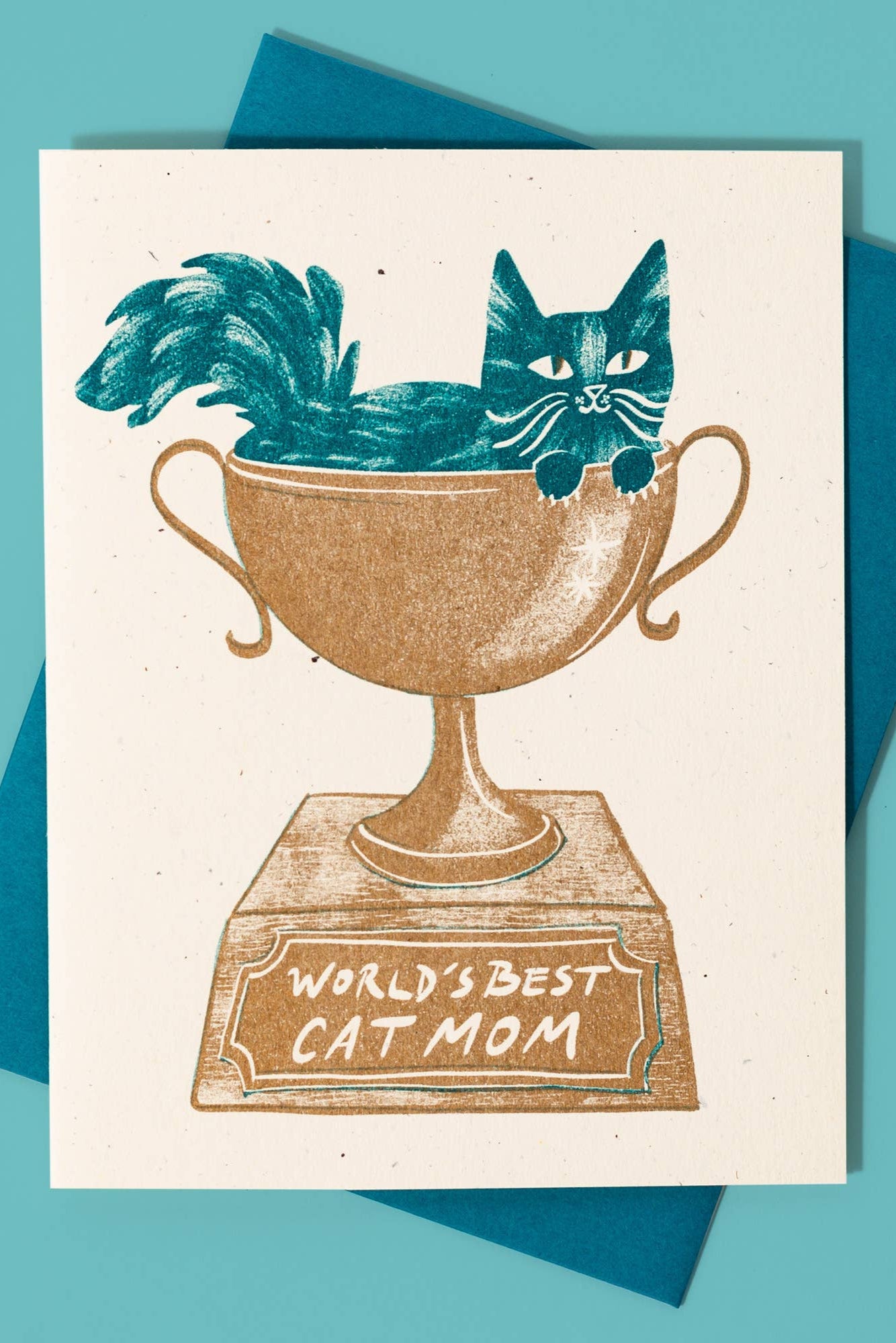 World's Best Cat Mom Greeting Card - Funny & Heartwarming Gift for Cat Lovers - Perfect for Birthdays, Mother's Day & Appreciation