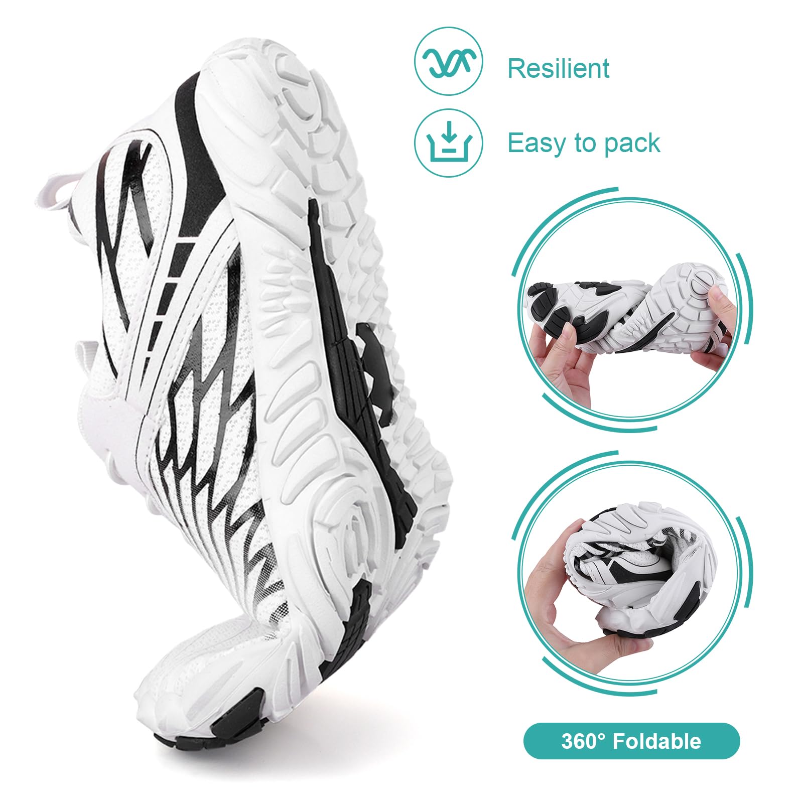 Barefoot Hiking Shoes for Women & Men - Minimalist Trail Running Shoes with Wide Toe Box, Non-Slip Sole | Breathable Quick-Dry Water Shoes for Outdoor Activities, Gym & Travel