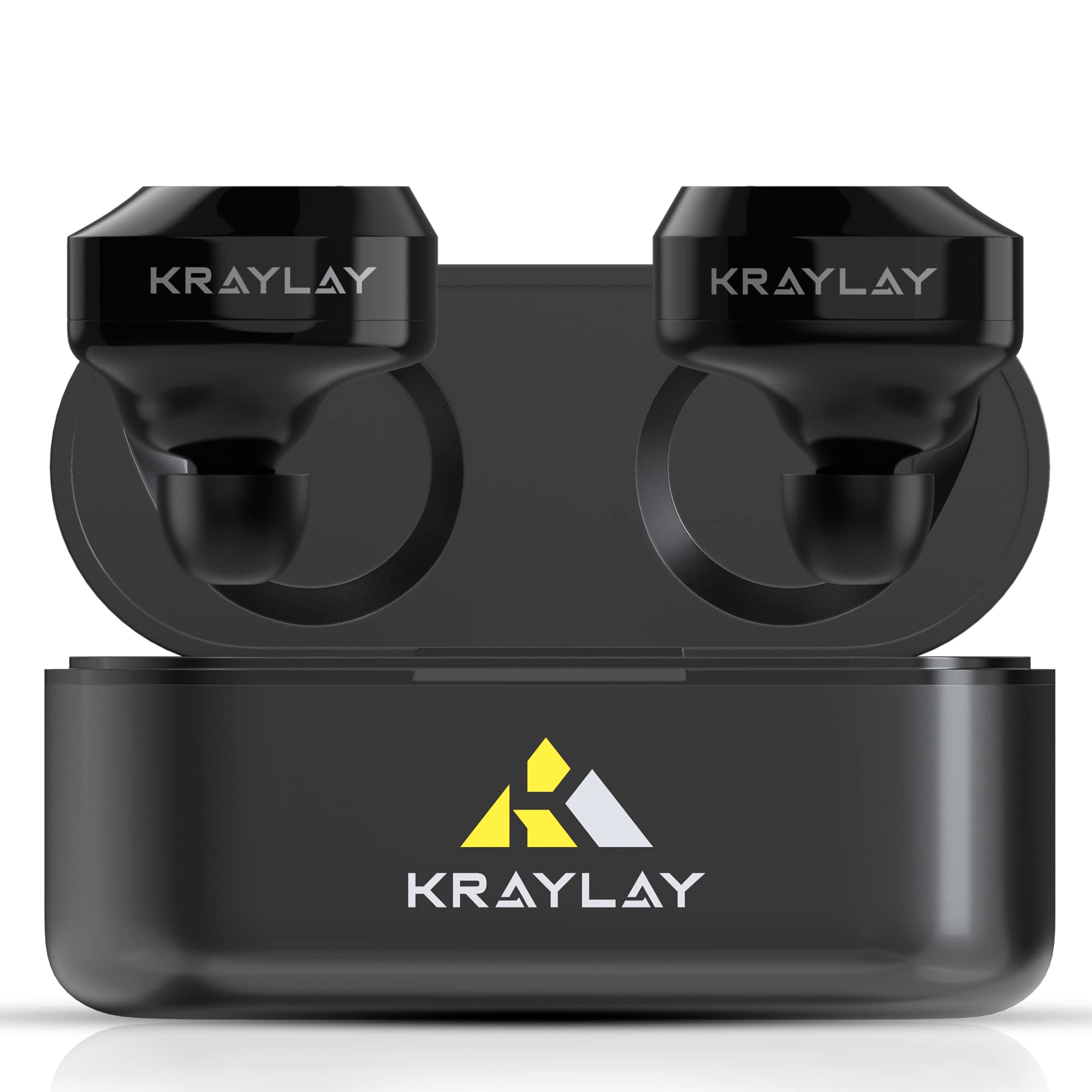 Wireless Bluetooth 5.3 Earbuds with 40H Playtime, IPX7 Waterproof, Memory Foam Ear Tips for Secure Fit - Perfect for Running, Gym Workouts & Gaming (Black)