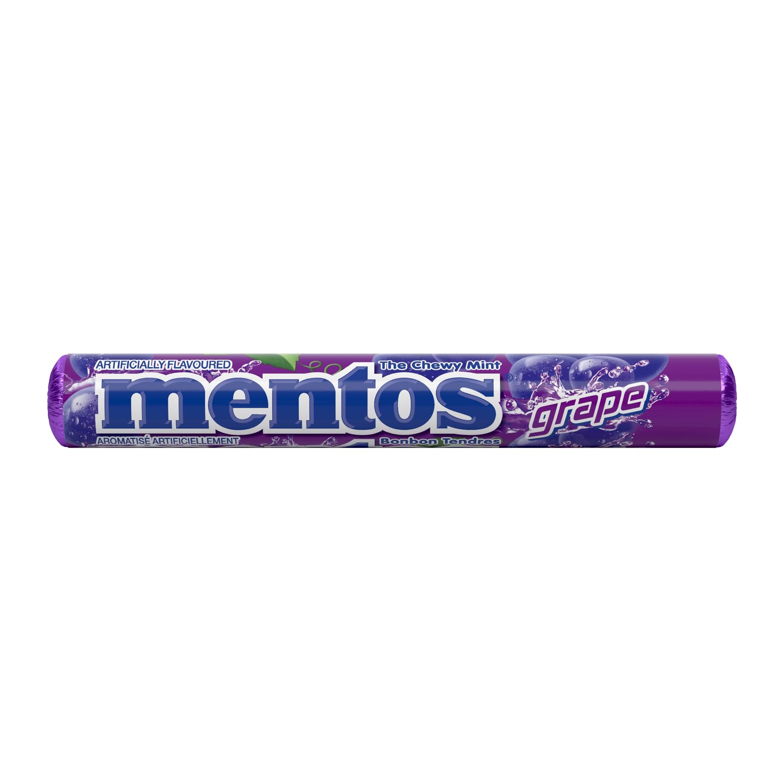 Mentos Chewy Mint Candy Grape Flavor - 20 Piece Pack (37g) | Refreshing Bulk Candy for Easter, Parties, Office Snacks & On-the-Go Treats