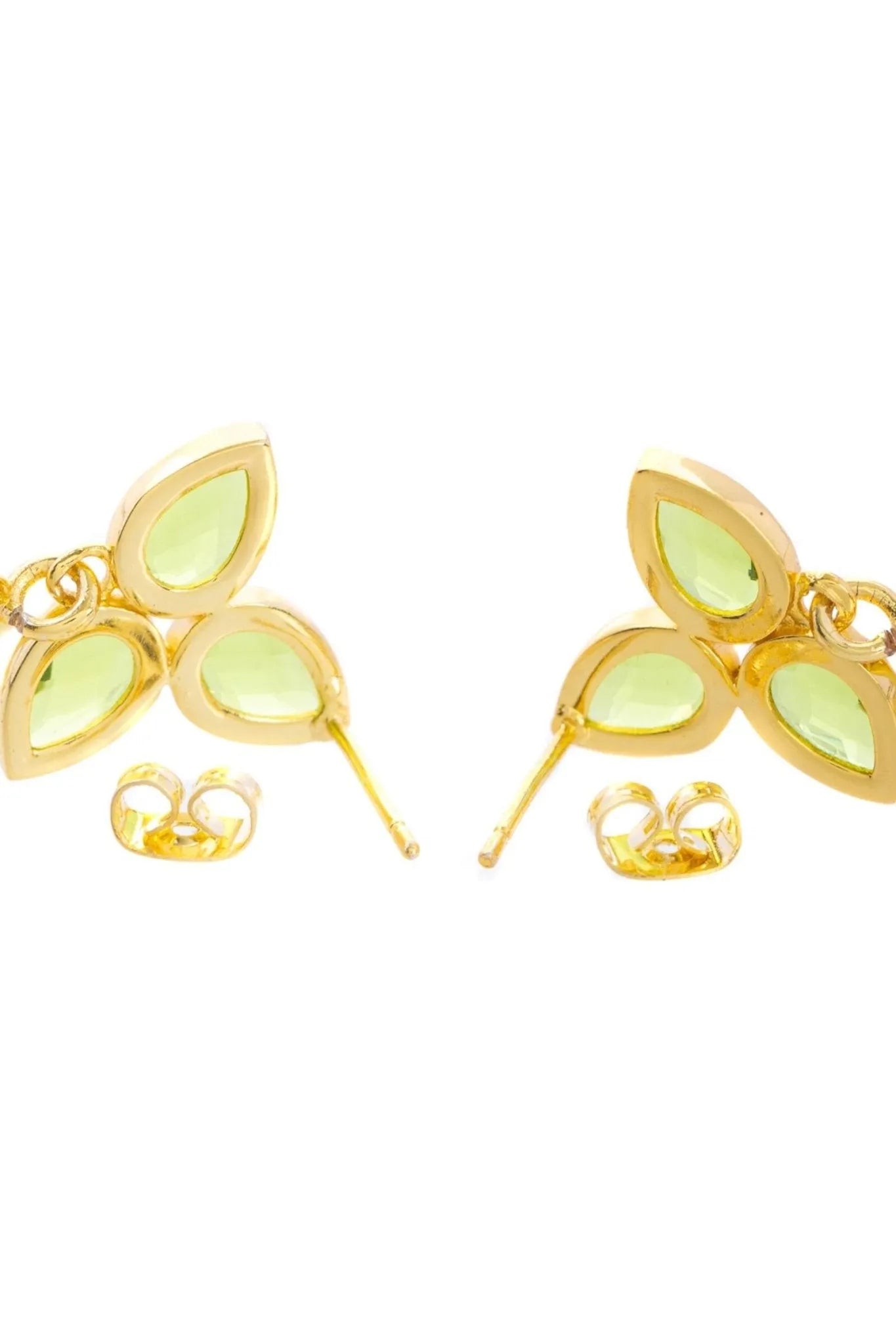 Triple Gemstone Abstract Dangle Earrings for Women - Elegant Bohemian Jewelry for Party, Wedding & Special Occasions