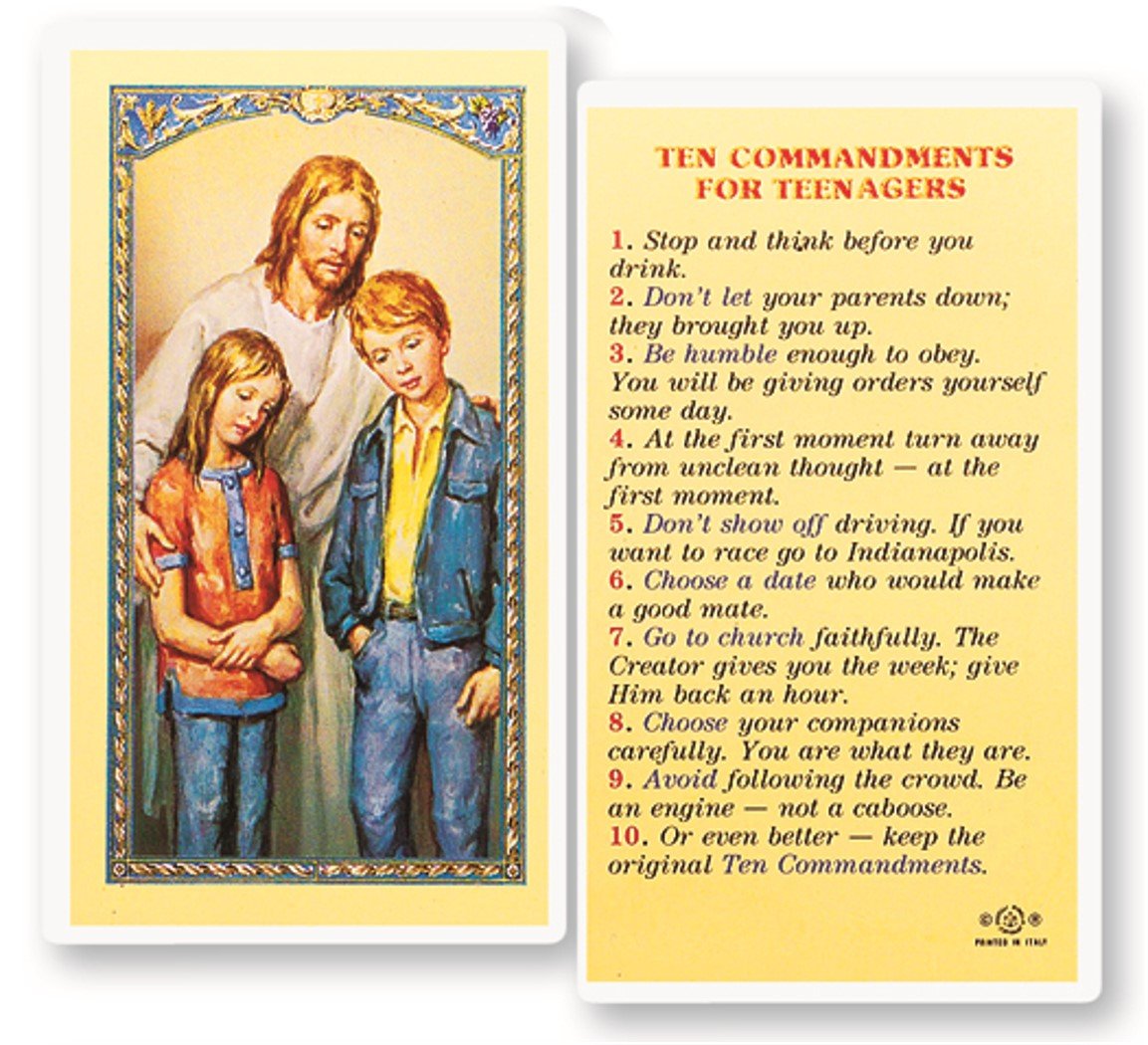 Teen Bracelet for Girls & Boys - Inspirational 10 Commandments Wristband with Free Pope Francis Blessed Card | Perfect Gift for Confirmation, Baptism & Youth Faith Events