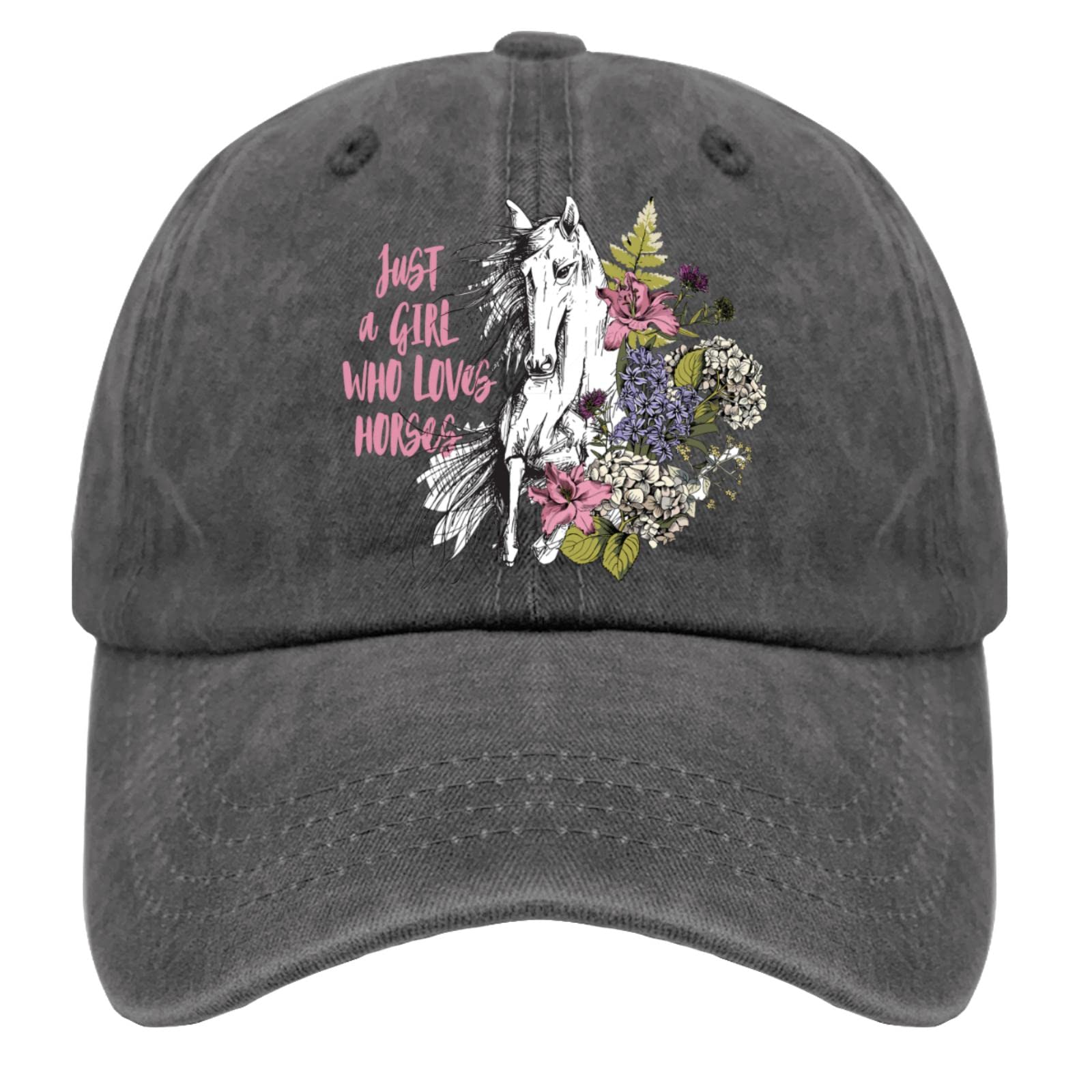 Women's Plain Baseball Cap - Adjustable Cotton Trucker Hat for Horse Lovers - Perfect for Running, Outdoor Activities & Casual Wear