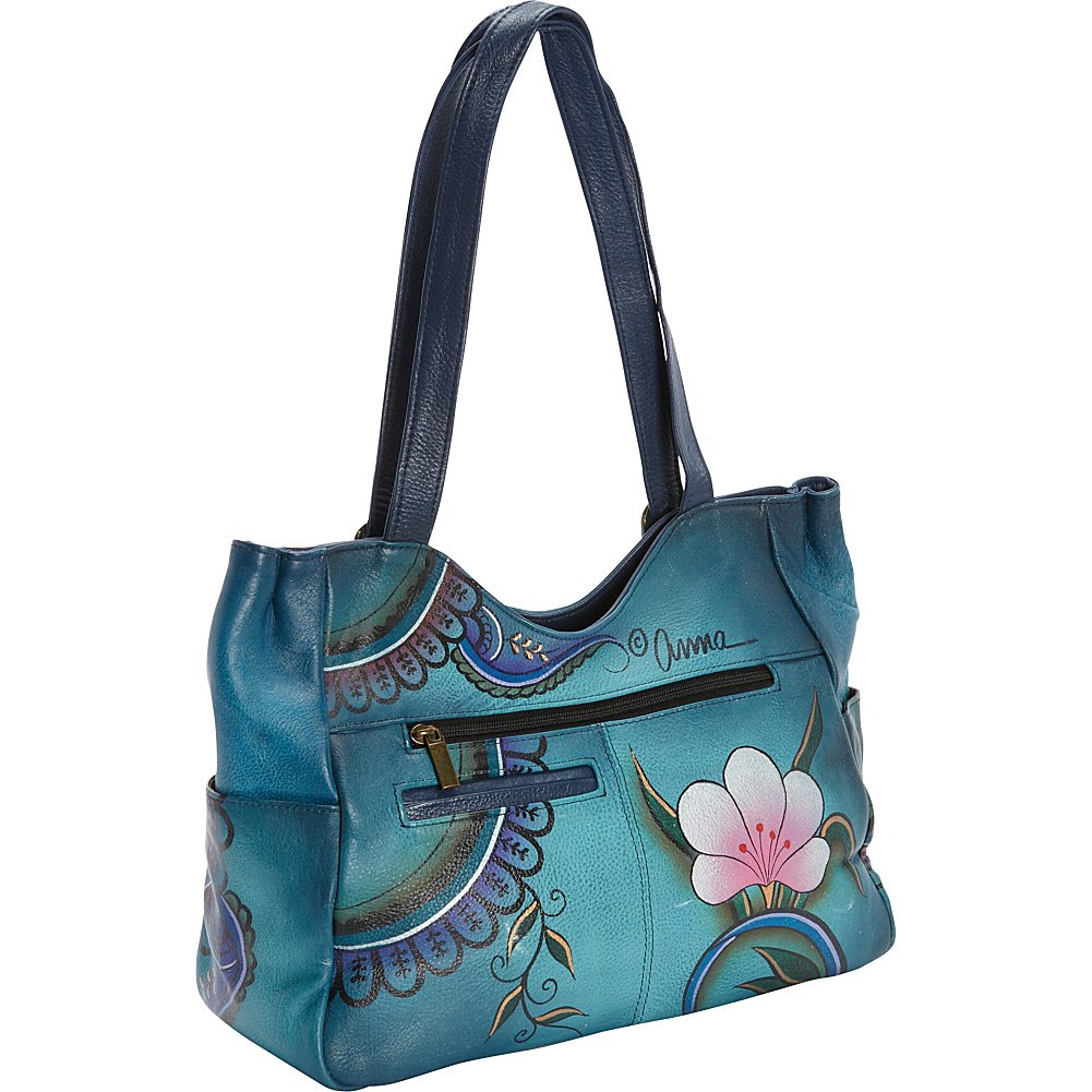 Anuschka Anna Women's Genuine Leather Shoulder Bag - Hand-Painted Floral Artwork, Stylish Crossbody Purse for Work, Travel & Everyday Use