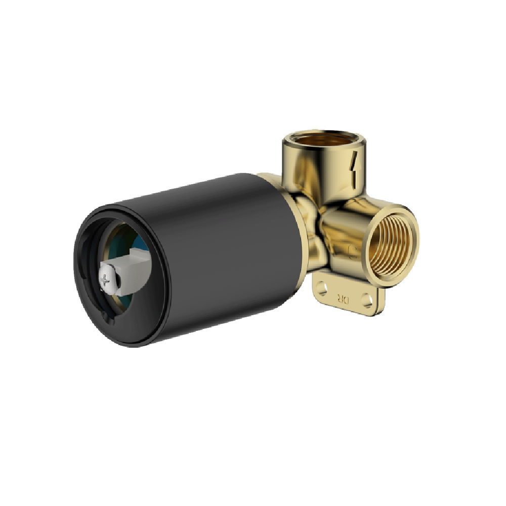 Abey Poco In-Wall Shower Mixer Valve - Black (6SH INT B) | Perfect for Modern Bathroom Renovations & Luxury Spa Showers