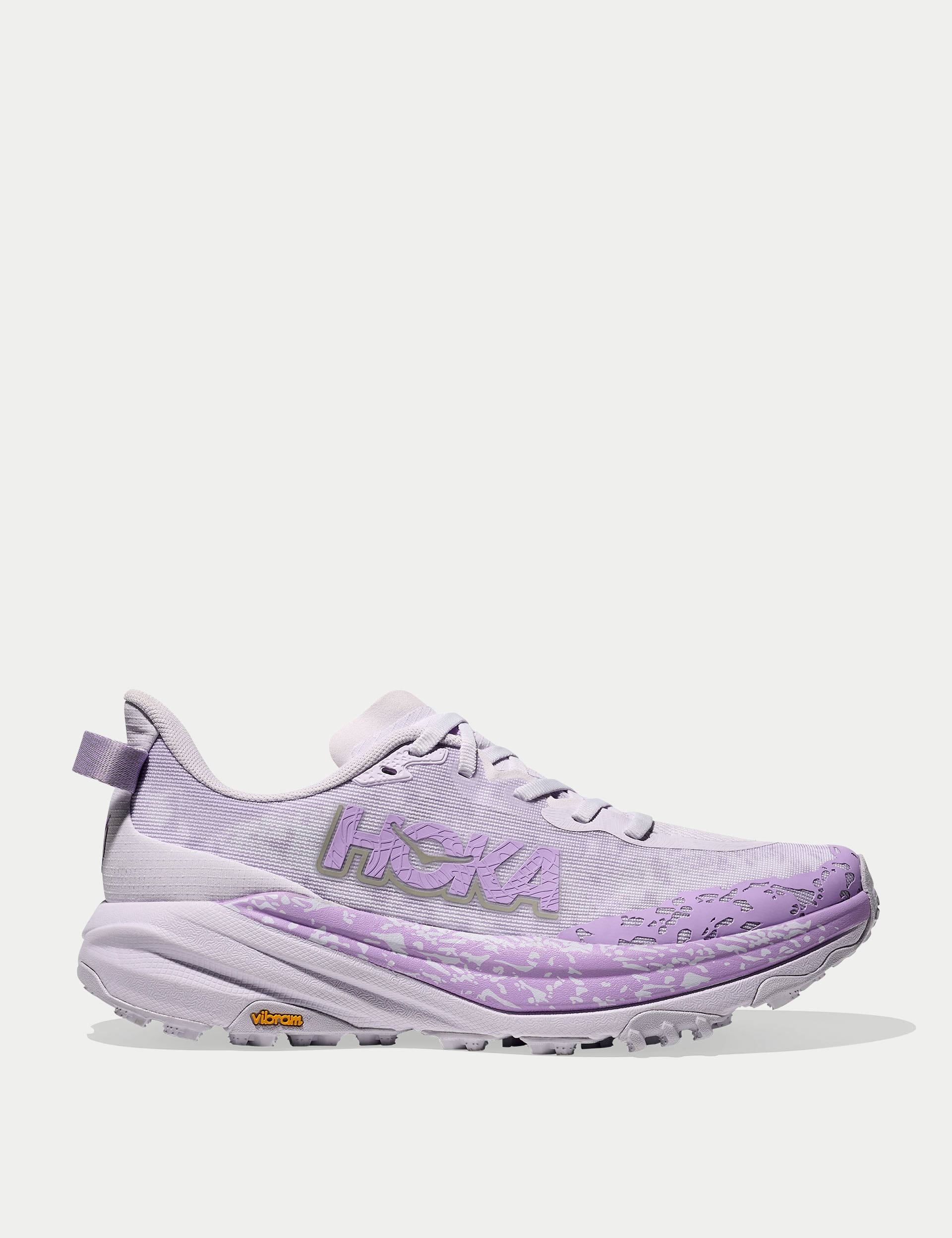 HOKA Speedgoat 6 Trail Running Shoes - Starlight Glow/Aster Flower for Women & Men | Lightweight & Cushioned for Hiking, Trail Running & Outdoor Adventures