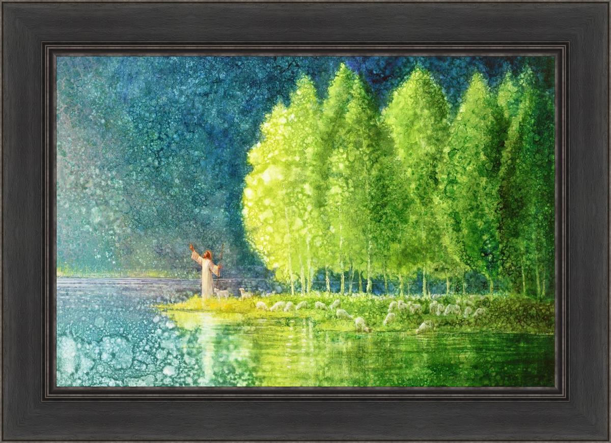 Beside Still Waters - Premium Home Decor & Wall Art for Living Room, Bedroom, Office | Calming Landscape Painting for Relaxation & Meditation Spaces