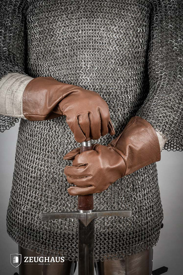 Vintage Brown Leather Gloves for Men & Women - Historical Style Handmade Riding Gloves - Perfect for Equestrian, Cosplay, and Winter Fashion