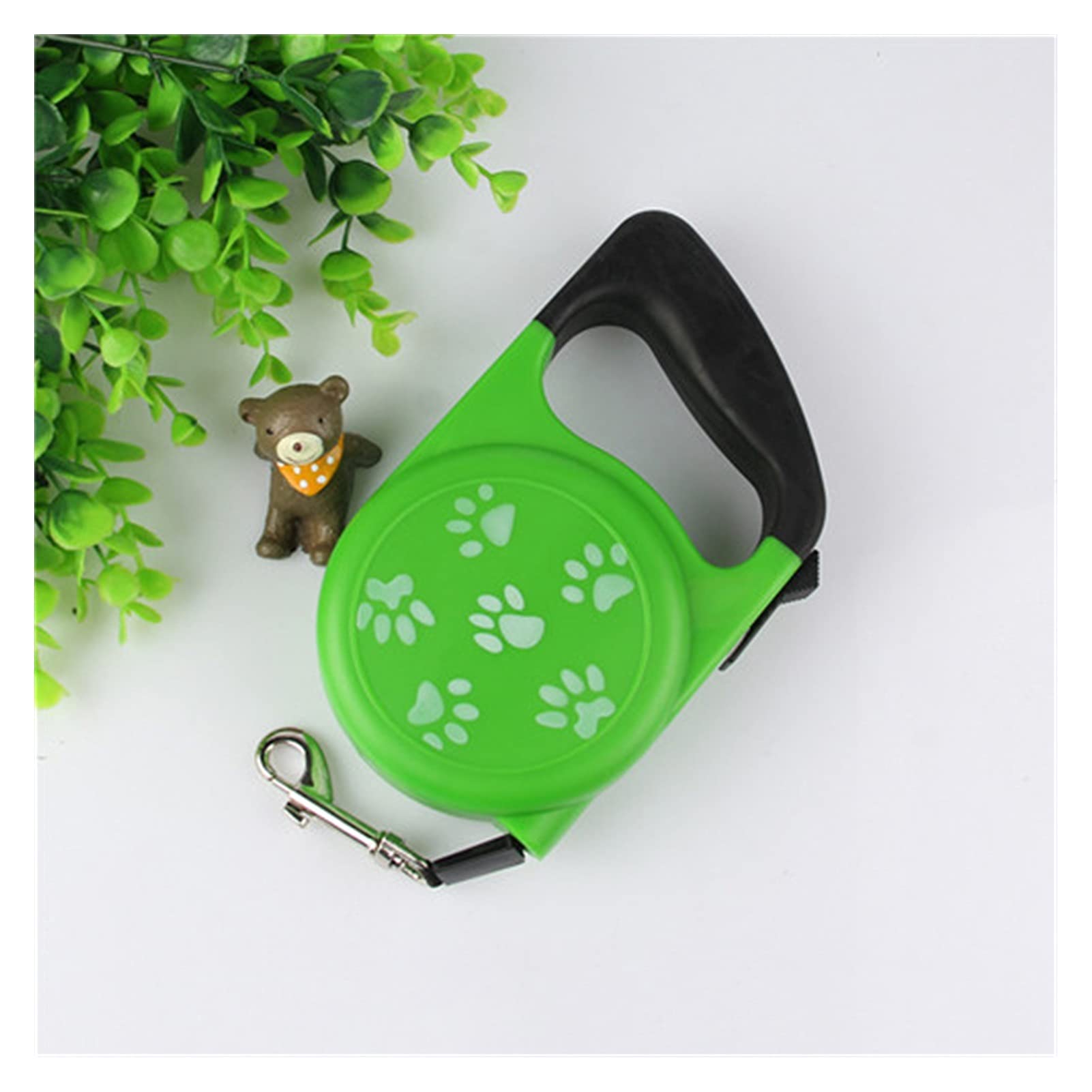 8M Retractable Dog Leash - Automatic Extending Pet Walking Lead for Medium & Large Dogs | Durable Puppy Harness with Collar | Green Color | Perfect for Outdoor Walks, Jogging & Training