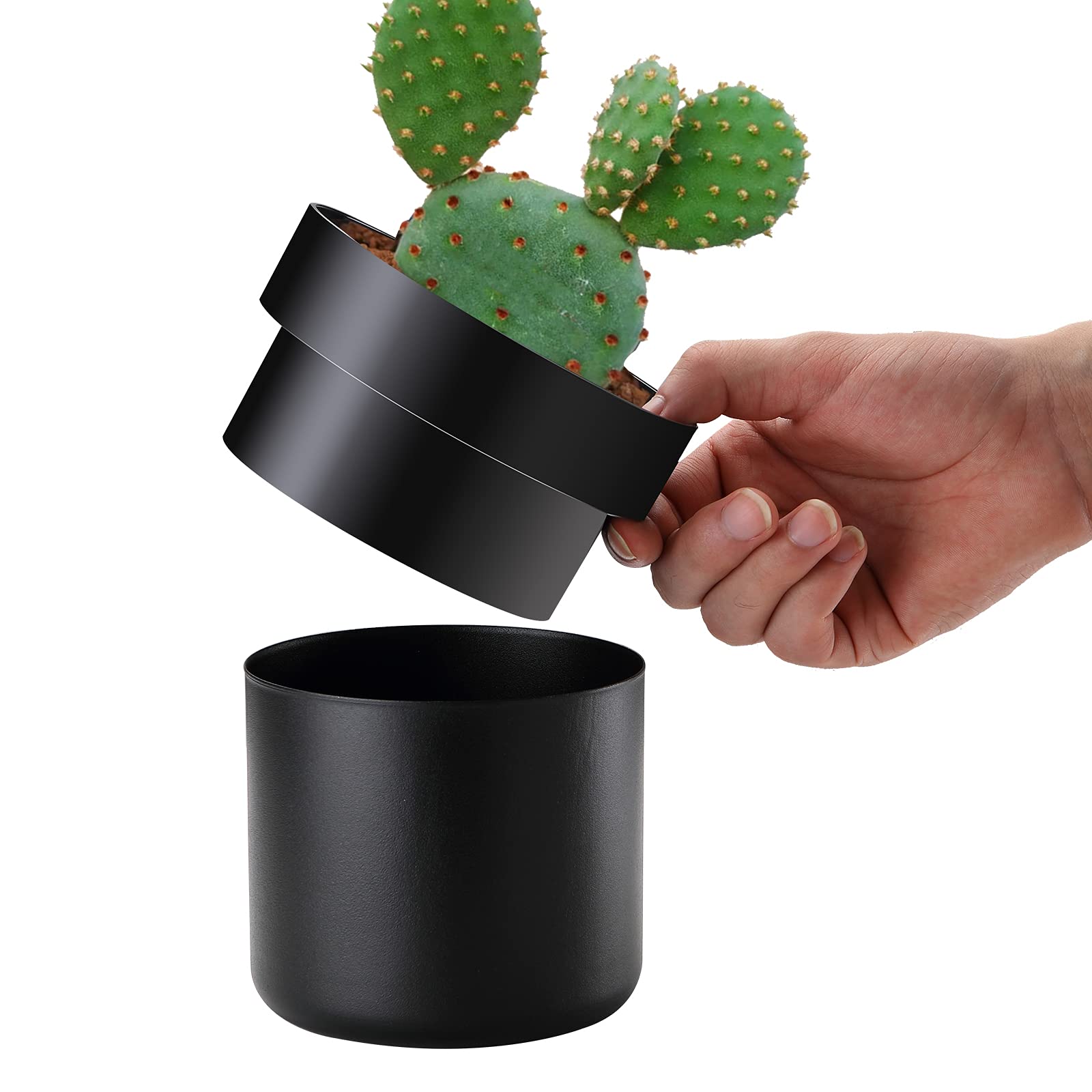 Flower Pot Diversion Safe with Key Lock - Hidden Secret Storage Box for Valuables, Cash & Jewelry - Discreet Home Security Solution for Bedroom, Office or Travel - Plants Not Included