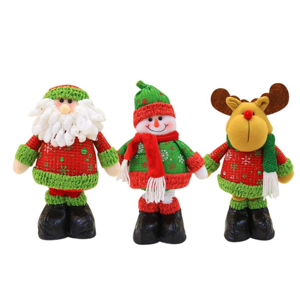 UXZDX 3-Piece Christmas Ornament Set - Santa Claus, Snowman & Tree Hanging Decor for Holiday Home Decorations | Perfect for Xmas Tree, Gift Exchange & Winter Festival Decor