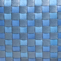 Light Blue Woven Checker Bateau Tote Bag - Stylish Beach Tote for Women, Perfect for Summer Outings, Shopping & Travel Accessories