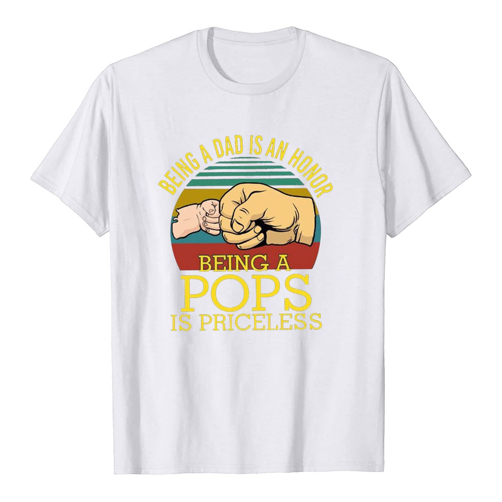 Men's Summer Short Sleeve T-Shirt - Letter Print Casual Tee for Father's Day Gift | Perfect for Outdoor Activities, Family Gatherings & Daily Wear