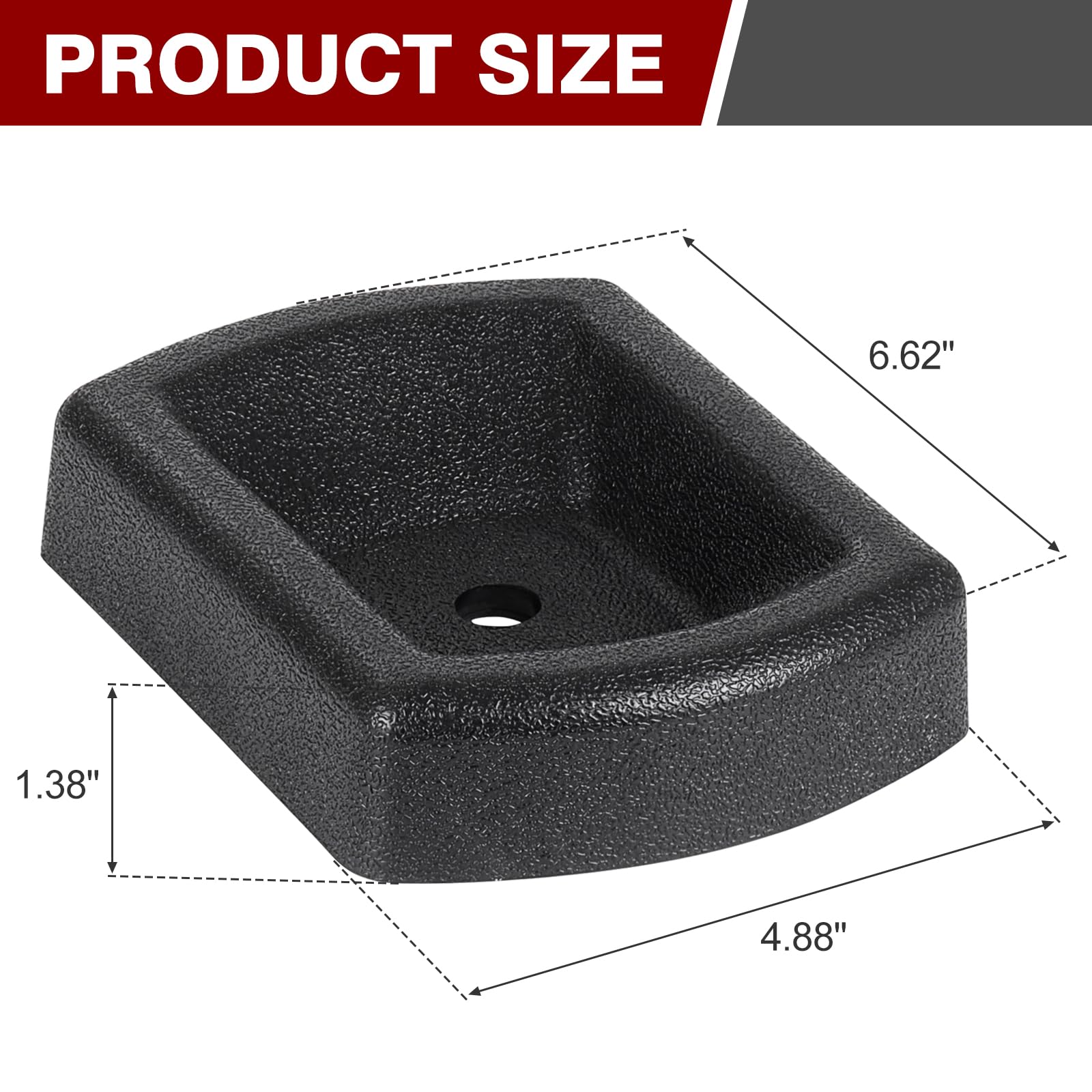 Heavy Duty Rubber Jack Wheel Chock - Reinforced Stabilizer for 6