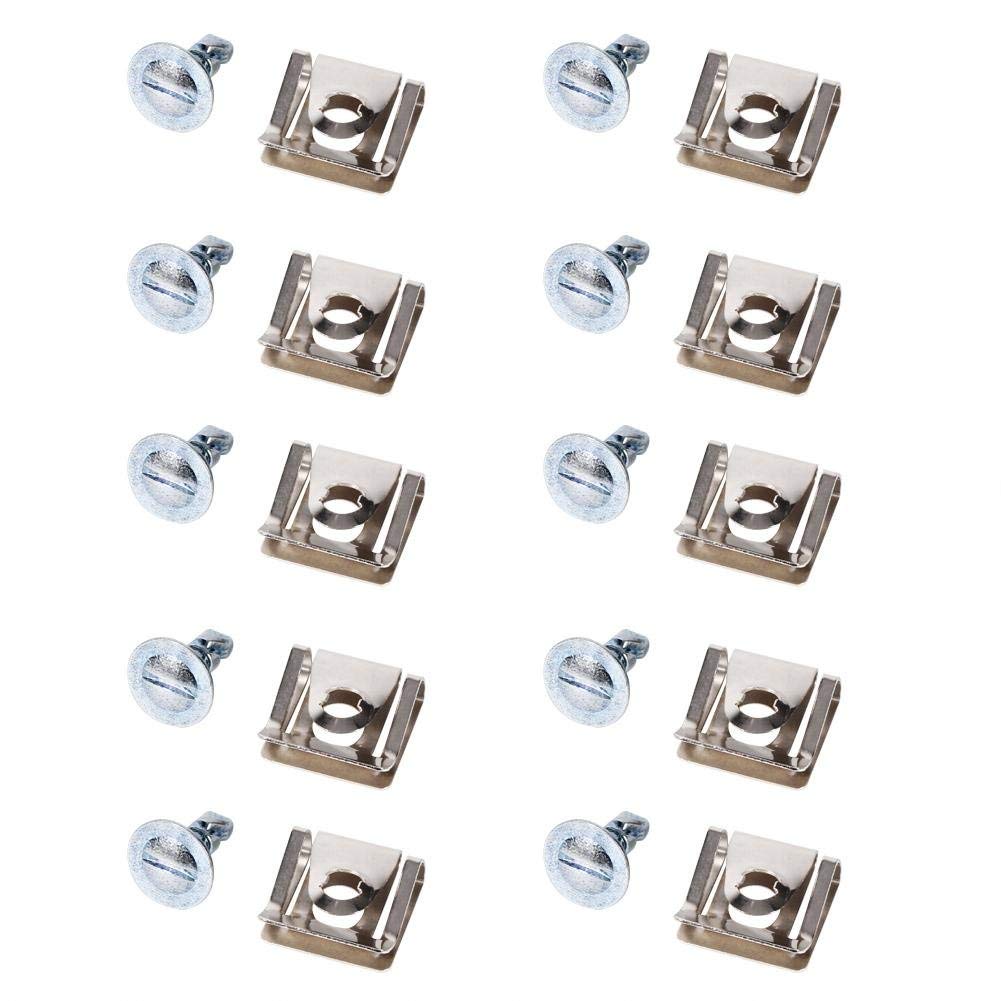 10x Engine Cover Screw Clips & Splash Guard Fasteners Kit - 8D0805121 Undertray Clips for Car Underbody Protection - Perfect for DIY Auto Repair & Maintenance