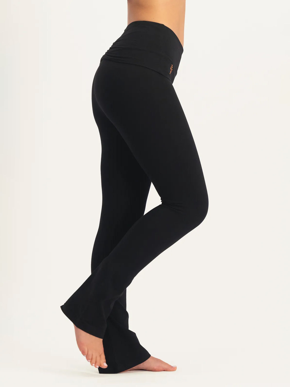 Urban Goddess Pranafied Flared Yoga Pants for Women - Onyx Black | High Waisted Comfort for Yoga, Pilates & Lounge Wear