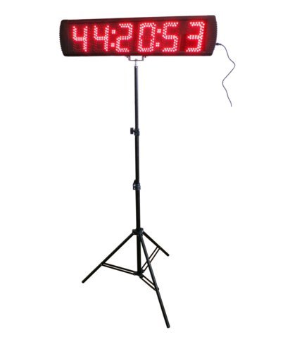 Red 5 Inch Portable LED Race Timer - Countdown/Up Clock for Running, Cycling & Sports Events - Track Time Accurately for Training, Competitions & Outdoor Activities