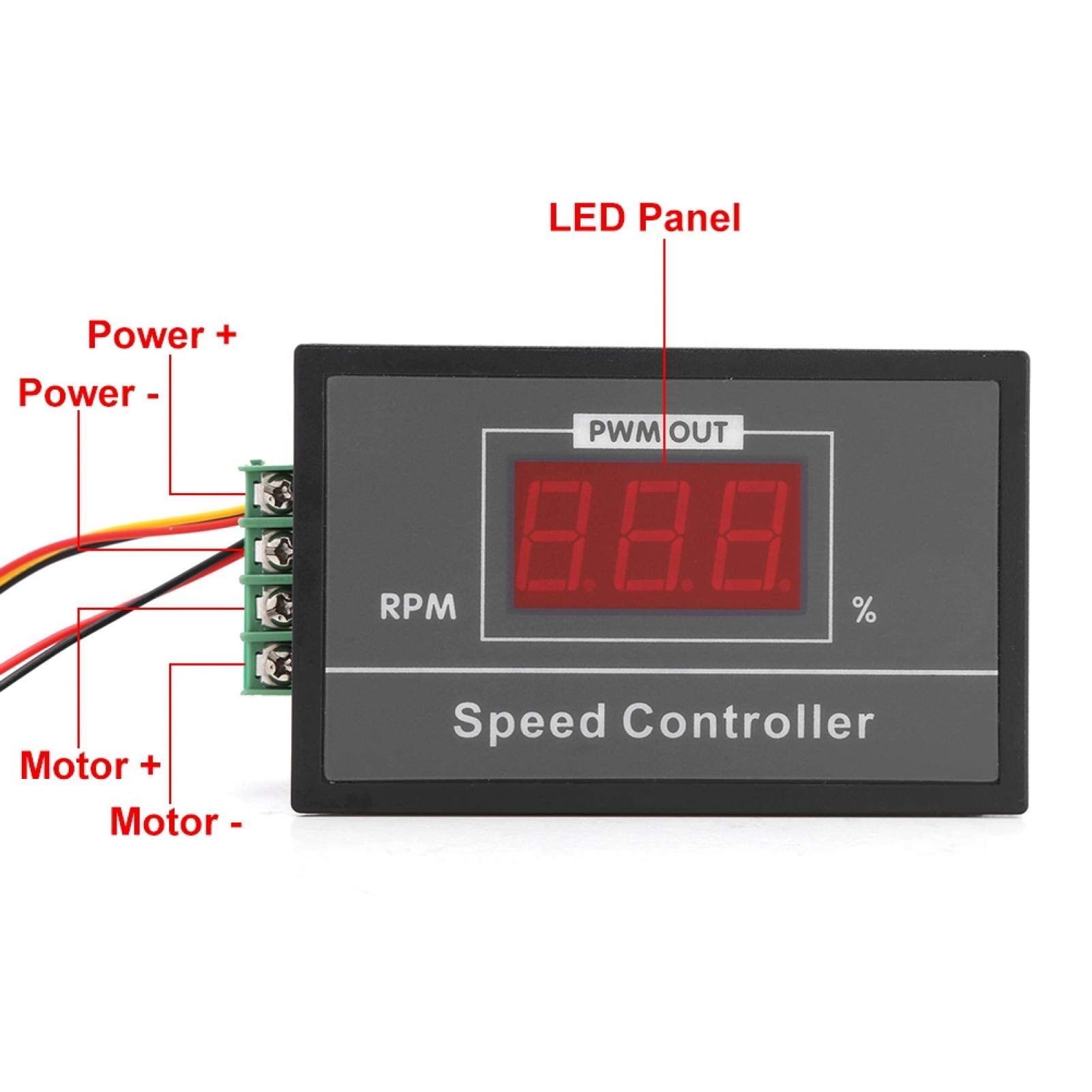 High-Performance Motor Speed Controller for DIY Projects, Robotics, and Industrial Automation - Adjustable RPM with PWM Control