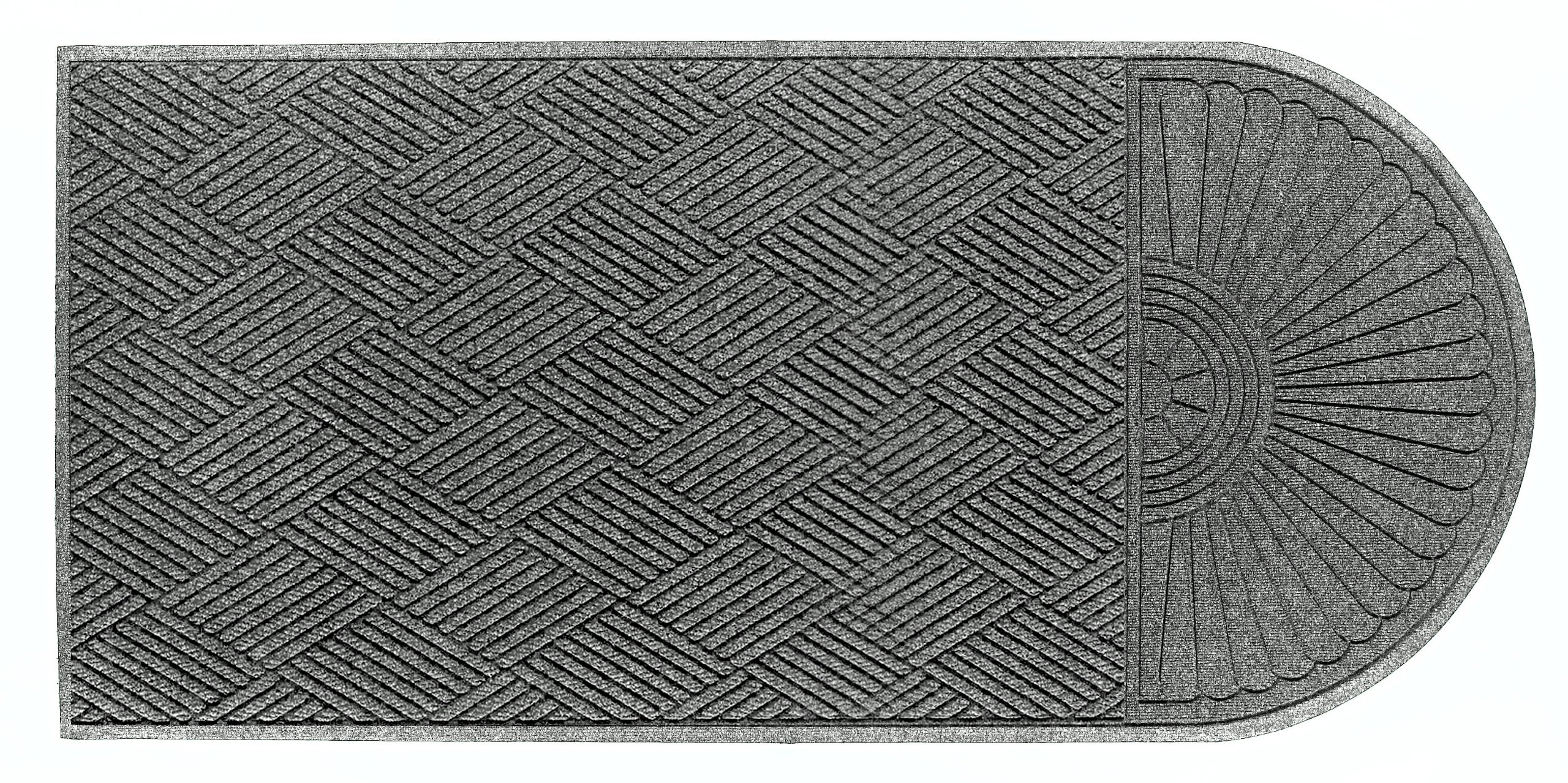 Premium M+A Matting 22248 Waterhog Eco Grand Premier PET Polyester Fiber Doormat - Indoor/Outdoor Use with SBR Rubber Backing - 10' x 3' x 3/8