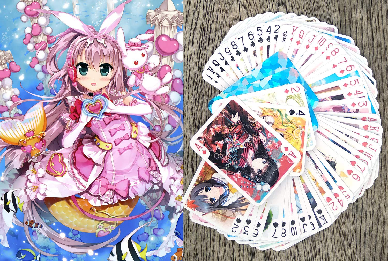 Kawaii Anime Playing Cards - 54 Unique Cute Japanese Manga Design Poker Deck for Girls | Perfect for Game Nights, Collectors & Anime Fans