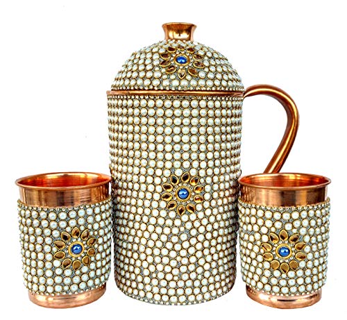 White jug 2 glass