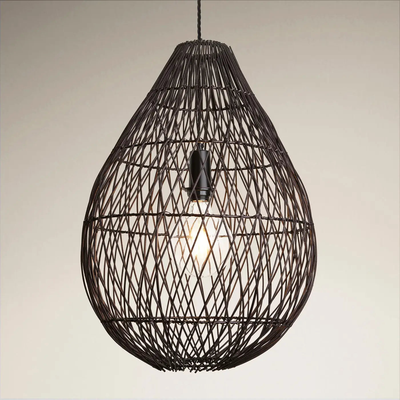 16 Inch Coastal Rattan Ceiling Pendant Light with Natural Woven Texture - Perfect for Beach House, Boho Bedroom or Porch Lighting Decor