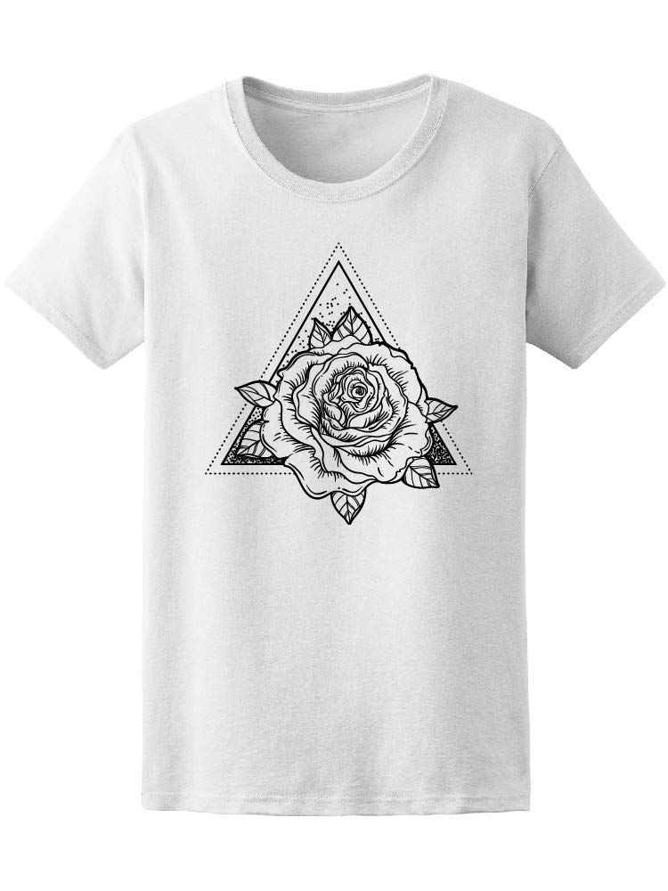 Smartprints Mystic Rose Over Triangle Design Women's T-Shirt | Trendy Graphic Tee for Casual Wear & Street Style
