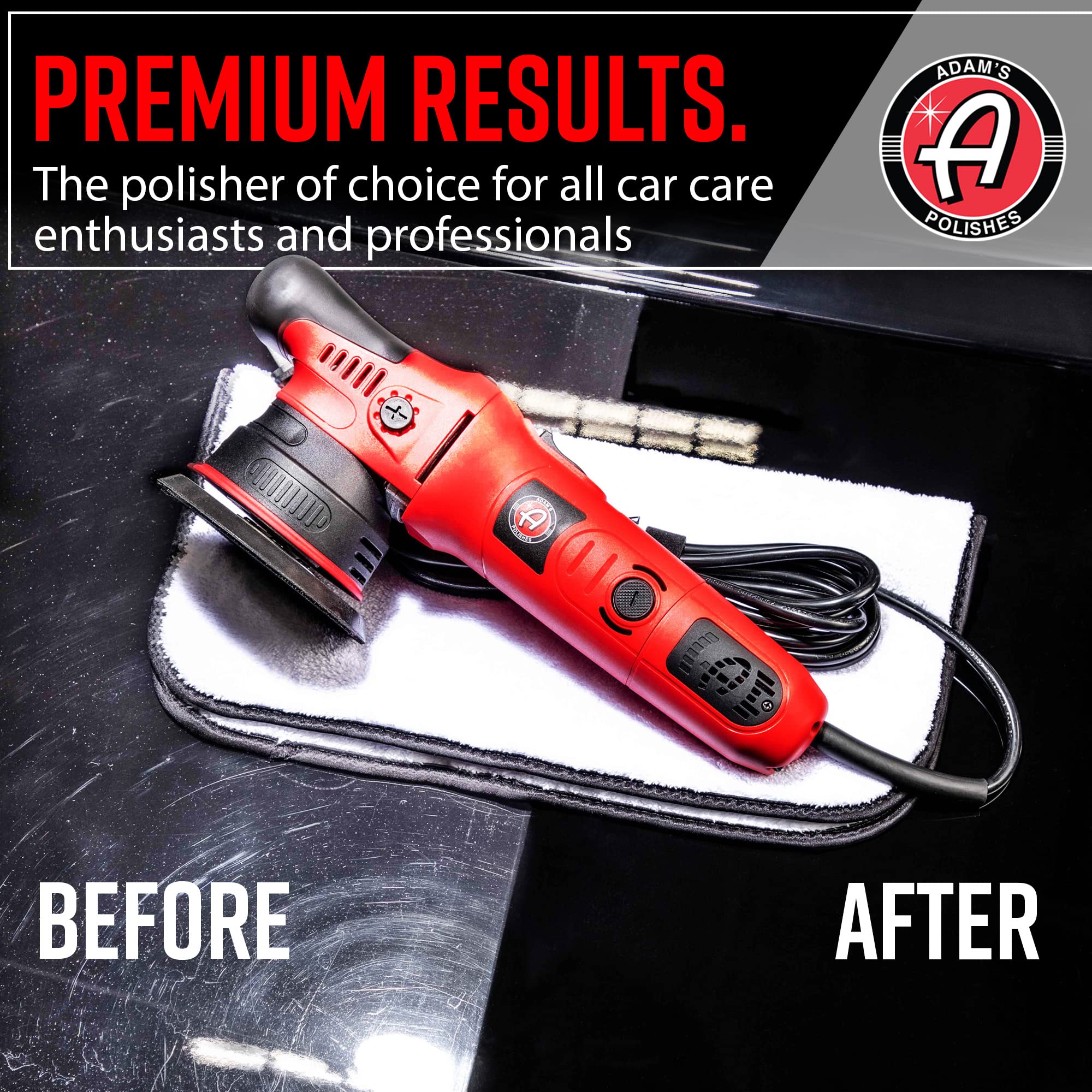 Adam's 9mm Dual Action Car Polisher & Buffer - Professional Car Scratch Remover Kit for Auto Detailing | Perfect for Car Enthusiasts & Professional Detailers