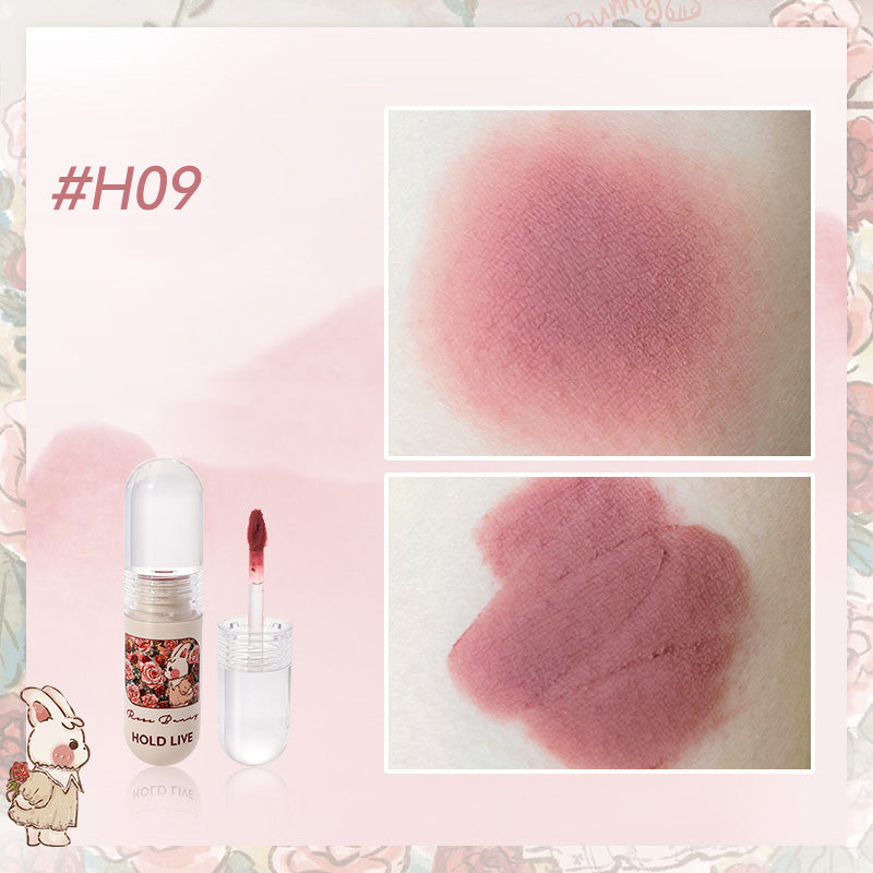 HOLD LIVE Bunny Garden Velvet Lip Cream - Long Lasting Matte Liquid Lipstick, Hydrating Non-Drying, Vegan & Cruelty Free - Perfect for Daily Wear, Parties & Special Occasions