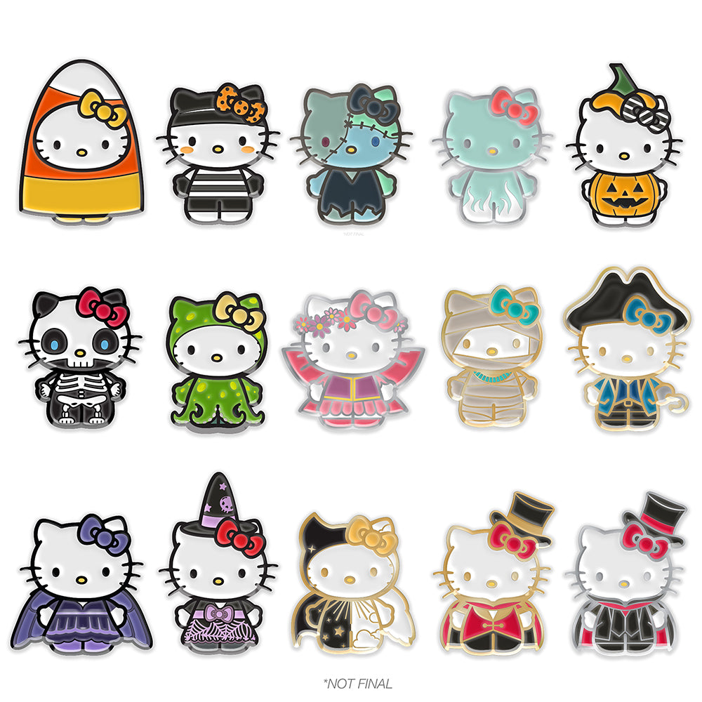 Hello Kitty® Halloween Enamel Pins - Cute Kawaii Collectible Badges for Costumes, Bags & Jackets | Limited Edition Fall Accessories for Trick or Treat, Cosplay & Gift Giving