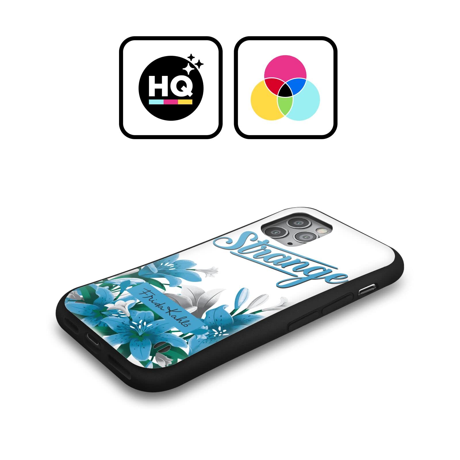 Frida Kahlo Strange Typography iPhone 13 Pro Case | Officially Licensed Hybrid Phone Cover by Head Case Designs - Perfect for Art Lovers & Unique Style Protection