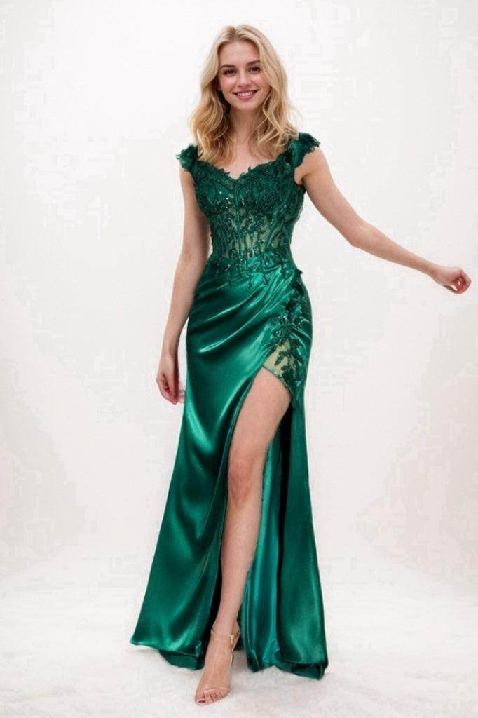 Elegant Mermaid Sweep Brush Train Elastic Silk-like Satin Prom Dress CS0708 - Perfect for Homecoming, Formal Dances & Special Occasions