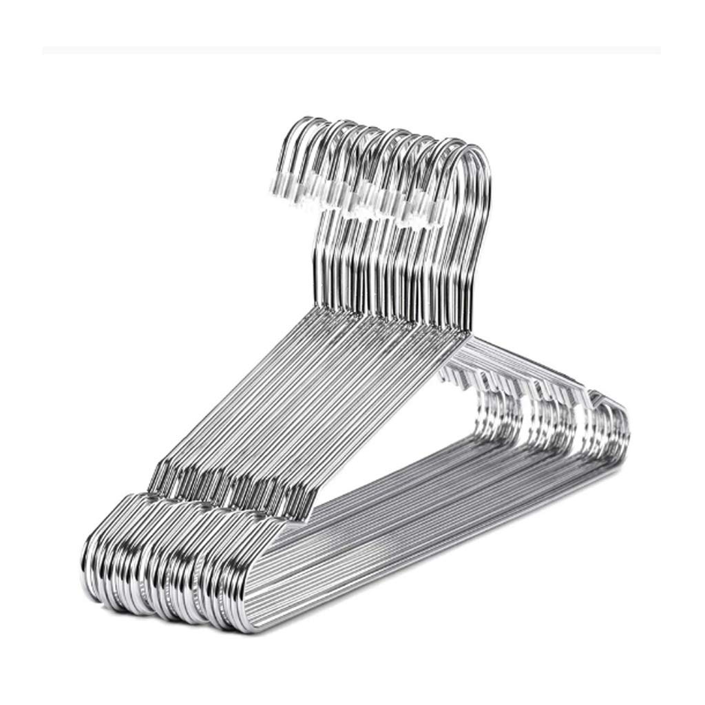 40Pcs Stainless Steel Clothes Hangers - 16 Inch Space Saving Notched Hangers for Shirts, Pants & Jackets - Durable Wardrobe Organizer for Closet, Laundry & Retail Stores