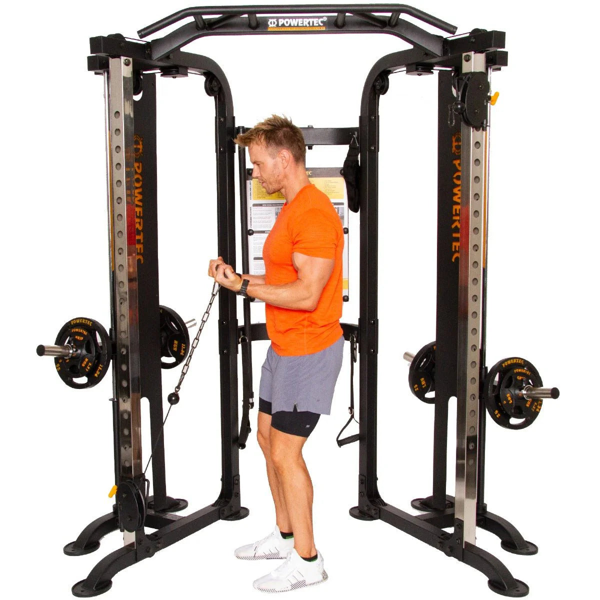 Powertec WB-FTD20 Functional Trainer - Home Gym Strength Training Equipment for Full Body Workouts | Perfect for Weightlifting, CrossFit & Fitness Enthusiasts