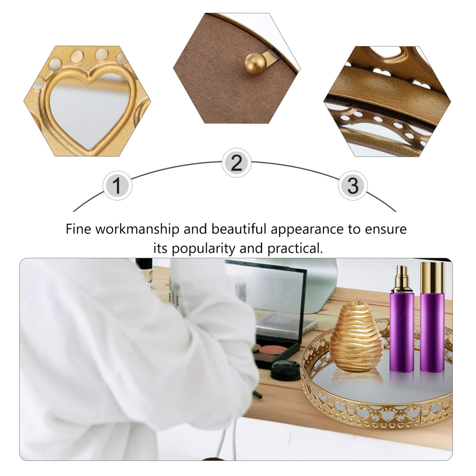 Elegant European-Style Mirror Tray - Multipurpose Glass Plate for Jewelry Storage, Cosmetics Organizer & Home Decor | Perfect for Vanity, Dresser & Bathroom Organization