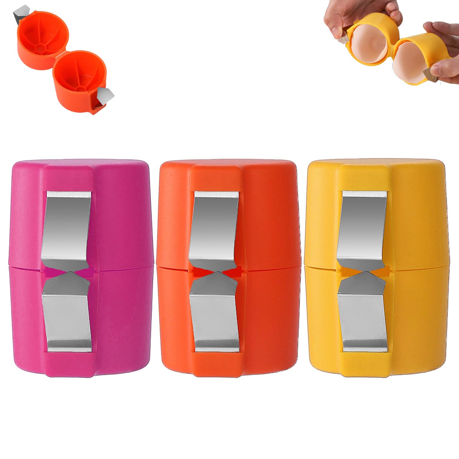 Jiffy Egg Opener & Egg Cracker Tool - 3-Piece Set for Easy Eggshell Opening | Perfect for Raw Eggs, Cooking, Baking, and Meal Prep