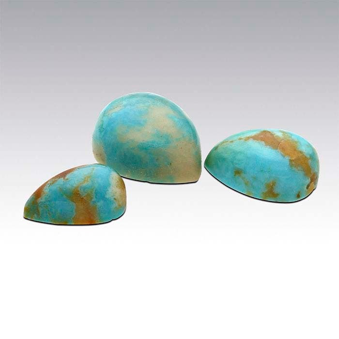 Natural Arkansas Mona Lisa Turquoise Cabochon (8x5mm to 10x8mm Pear Shape) - Handcrafted in USA | Jewelry Making, Wire Wrapping & Healing Crystal Collection